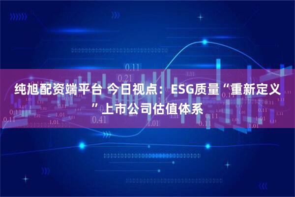 纯旭配资端平台 今日视点：ESG质量“重新定义”上市公司估值体系